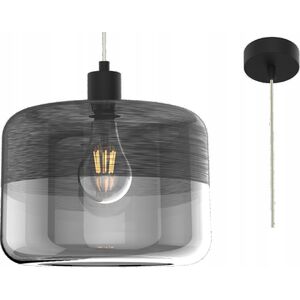 Lampa wisząca KRIS Lampa wisząca zwis Krislamp Safira 1x40W E27 półprzezroczysta / czarna / brąz KR 365-1L 12897315 5907582568629
