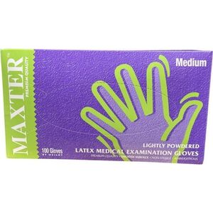 Rękawice lateksowe pudrowe MAXTER, 100 szt., M 12917787 9555002105730