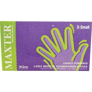 Rękawice lateksowe pudrowe MAXTER, 100 szt., XS 12917789 9555002105716