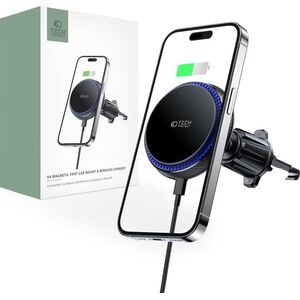 Tech-Protect TECH-PROTECT MM15W-V4 MAGNETIC MAGSAFE VENT CAR MOUNT WIRELESS CHARGER 15W BLACK 12936686 9490713933787