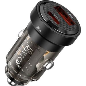 Ładowarka Tech-Protect Ładowarka samochodowa Tech-protect CC30W 2-port Car Charger PD 30W QC 3.0 Black 12940830 9490713933794