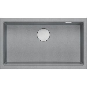 Zlewozmywak GraniteQ LOGAN 110 GraniteQ zlewozmywak silver stone 76x44x23,5 cm 1-komorowy wpuszczany z syfonem manualnym stal szlachetna 12945707 5905505500060