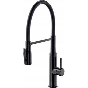 Bateria kuchenna Andy ANDY stalowa bateria kuchenna z ruchomą wylewką, pure carbon / wąż czarny 12945897 5904310995306