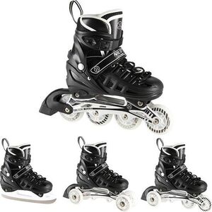 Rolki Nils Extreme NH10905 4w1 CZARNE LED ROZM. S(31-34) ŁYŻWOROLKI Z WYM. PŁOZĄ HOKEJOWĄ NILS EXTREME 12966996 5907695520095