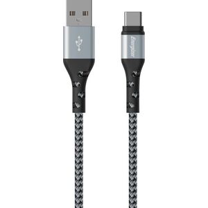 Kabel USB Energizer USB-A - USB-C 2 m Srebrny (C520CKSL) 12996277 3492548232499