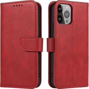 Hurtel Etui portfel z klapką podstawką do iPhone 15 Pro Max Magnet Case - czerwone 13001896 9145576279311