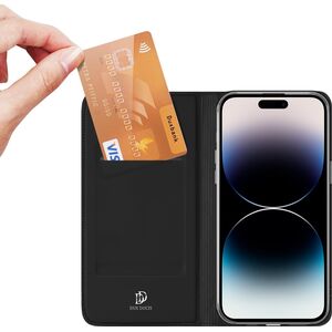 Dux Ducis Etui do iPhone 15 Pro Max pokrowiec z klapką i portfelem Dux Ducis Skin Pro - czarne 13001908 6934913025444