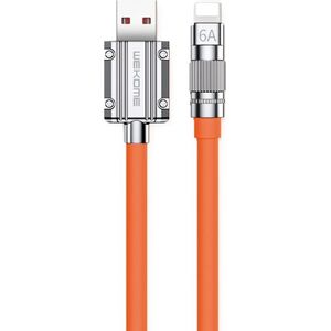 Kabel USB Wekome USB-A - Lightning 1 m Pomarańczowy (WK-WDC-186_01_ORANGE) 13026856 6941027632833
