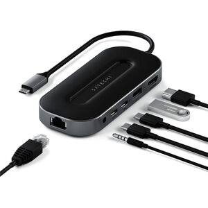 HUB USB Satechi ADAPTER HUB USB -C SATECHI TYPE-C SATECHI USB-4 MULTIPORT W 2.5G ETHERNET (1XHDMI2.1, 1XUSB-A, 2X USB-C, AUDIO 3.5MM, ETHERNET (GWIEZDNA SZAROŚĆ) 13034750 810086360512