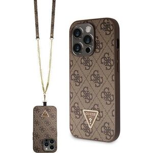 Guess Etui Guess GUHCP14LP4TDSCPW Apple iPhone 14 Pro hardcase Crossbody 4G Metal Logo brązowy/brown 13087201 3666339146924
