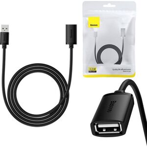 Kabel USB Baseus USB-A - USB-A 1.5 m Czarny (B00631101111-00) 13117348 6932172629878