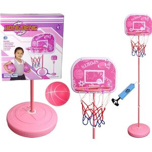 LeanToys Kosz Do Koszykówki Dla Dzieci Kosz Piłka Ogród Różowy 170 cm 13127367 5905323217256