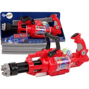 LeanToys Pistolet Elektyczny Obrotowe Działo Światło Dźwięk Czerwony 13127540 5905515359733