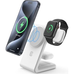 Ładowarka Crong Ładowarka bezprzewodowa 3w1 z MagSafe do iPhone, Apple Watch i AirPods 13146671 5904310703512