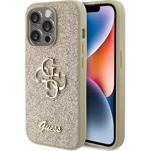 Guess Guess GUHCP15XHG4SGD iPhone 15 Pro Max 6.7" złoty/gold hardcase Glitter Script Big 4G 13171185 3666339147815