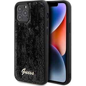 Guess Guess GUHCP12MPSFDGSK iPhone 12/12 Pro 6.1" czarny/black hardcase Sequin Script Metal 13171336 3666339172787