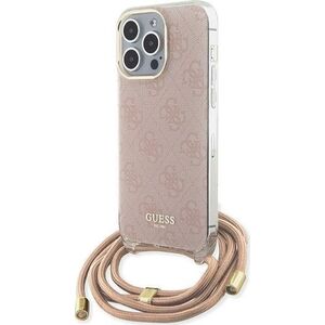 Guess Guess GUHCP15LHC4SEP iPhone 15 Pro 6.1" różowy/pink hardcase Crossbody Cord 4G Print 13171365 3666339148362
