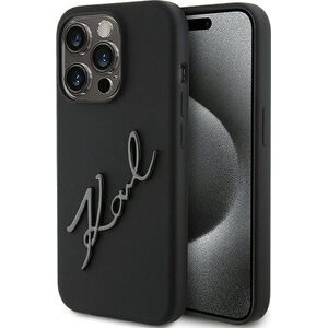 Karl Lagerfeld Karl Lagerfeld KLHCP15LSKSBMCK iPhone 15 Pro 6.1" czarny/black hardcase Silicone Karl Script 13177472 3666339168179