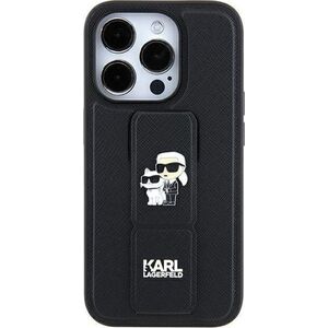 Karl Lagerfeld Karl Lagerfeld KLHCN61GSAKCPK iPhone 11 / Xr 6.1" czarny/black hardcase Gripstand Saffiano Karl&Choupette Pins 13177507 3666339206772