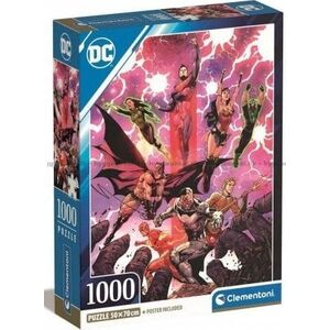 Clementoni Puzzle 1000 elementów Compact DC Comics Liga Sprawiedliwych (Justice League) 13213435 8005125398539