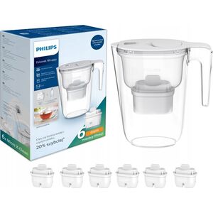 Dzbanek filtrujący Philips Philips AWP2933WHT6/58 biały + filtry 6 szt. 13227800 4895244607285