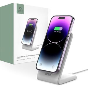 Ładowarka Tech-Protect Ładowarka bezprzewodowa MagSafe Tech-Protect Qi15W-A23 Magnetic Wireless Charger White 13237508 9490713934364