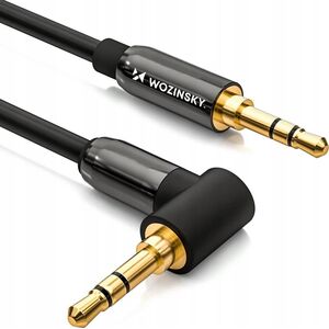 Kabel Wozinsky WOZINSKY KABEL AUX KĄTOWY (MĘSKI-MĘSKI) KABEL MINI JACK 2 M CZARNY 13240742 5907769307416
