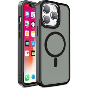Hurtel Magnetyczne etui z MagSafe Color Matte Case do iPhone 15 Pro - czarne 13250008 9145576280133