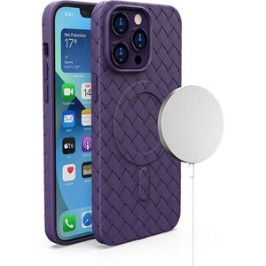 Hurtel Plecione etui MagSafe Woven Case do iPhone 15 Pro - fioletowe 13250086 9145576281338