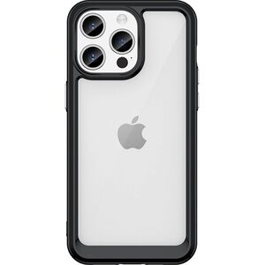 Hurtel Wzmocnione etui z elastyczną ramką do iPhone 15 Pro Outer Space - czarne 13250657 9145576279656