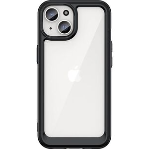 Hurtel Wzmocnione etui z elastyczną ramką do iPhone 15 Plus Outer Space - czarne 13250673 9145576279618