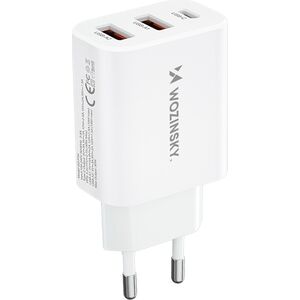 Ładowarka Wozinsky Ładowarka sieciowa Wozinsky CWCUCW 30W USB-C / 2 x USB-A - biała 13252019 5907769308567