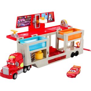 Mattel Pojazdy Auta Mobilny lakiernik Samochód z otwieraną naczepą 13257311 194735156726