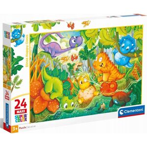 Clementoni Clementoni Puzzle 24el Maxi SuperColor Dinos Happy Oasis 28524 13276731 8005125285242