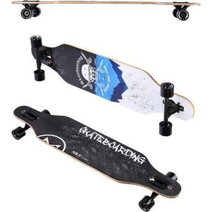 Deskorolka Nils Extreme LONGBOARD SKULL WOOD SKATE NILS EXTREME 13278159 5907695556872