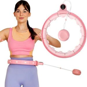 One Fitness Hula hop z obciążnikiem + licznik fh02 różowe 13283024 5907695549683