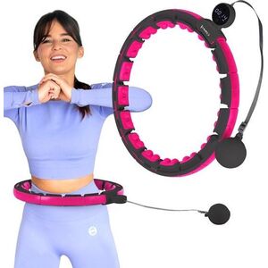 HMS HHM16 HULA HOP BLACK/PINK Z MAGNESAMI I OBCIĄŻNIKIEM + LICZNIK HMS 13283039 5907695558227