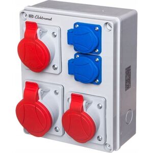 DZIEW Rozdzielnica budowlana Elektromet Dzierżoniów RSK-3 940072 natynkowa 8 modułów z gniazdami 1X32A/5P 1X16A/5P 2X16A/3P RSK-3 IP44 13284177 5906197483464