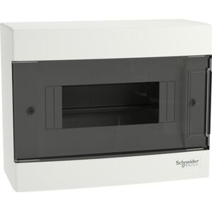 SCHNEIDERE Rozdzielnica natynkowa Schneider 1x8 IP40 IK07 Easy9 EU EZ9EU-1-8-NT-T EZ9EUC108 biała drzwi transparentne 13296314 3606486370056