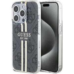 Guess Guess GUHCP15XH4PSEGK iPhone 15 Pro Max 6.7" czarny/black hardcase IML 4G Gold Stripe 13300753 3666339222710