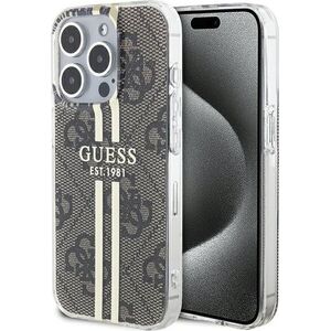 Guess Guess GUHCP15XH4PSEGW iPhone 15 Pro Max 6.7" brązowy/brown hardcase IML 4G Gold Stripe 13300755 3666339222857