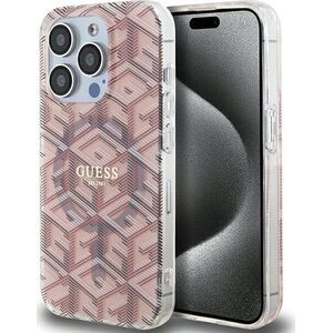 Guess Guess GUHMP15XHGCUSTGP iPhone 15 Pro Max 6.7" różowy/pink hardcase IML GCube MagSafe 13300784 3666339222017