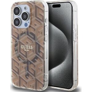 Guess Guess GUHMP15LHGCUSTGW iPhone 15 Pro 6.1" brązowy/brown hardcase IML GCube MagSafe 13300795 3666339222147