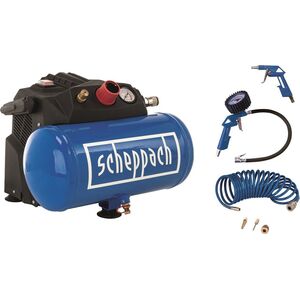 Sprężarka Scheppach Kompresor Scheppach HC06 6 L + zestaw akcesoriów 13305893 4046664174431