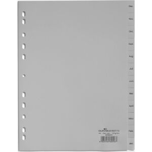 Durable DURABLE Monatsregister Dez-Jan 12-teilig grau 13332692 4005546600567