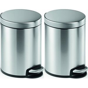 Durable DURABLE Treteimer Kosmetikeimer Edelstahl rund 5 13332899 4005546301969