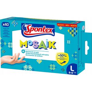 Spontex Spontex Einmalhandschuhe Mosaik 40er Pack Gr. 8 13333905 3384129790187
