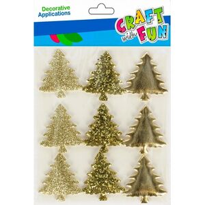 Craft with Fun OZDOBA BN NAKLEJKI CHOINKA ZL 9SZT CF 12/288 13337006 5904335883046