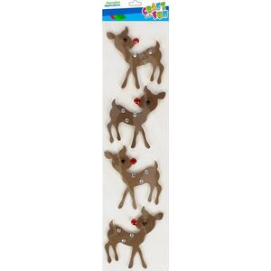 Craft with Fun OZDOBA BN NAKLEJKI 3D RENIFER 4SZT CF 12/288 13337010 5904335883787