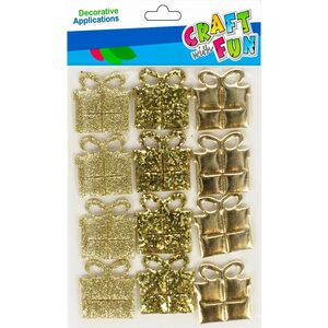 Craft with Fun OZDOBA BN NAKLEJKI PREZENT ZL 12SZT CF 12/288 13337016 5904335883114